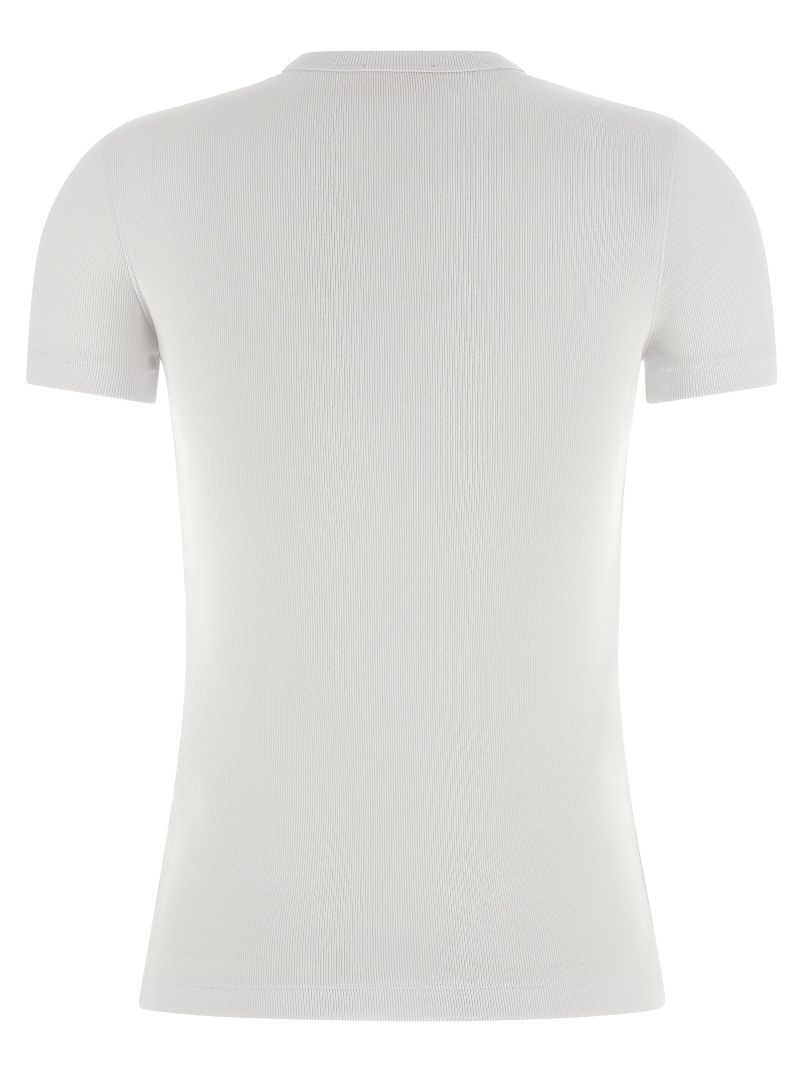 Diesel T-ribber-od T-shirt — White Ribbed Topwear
