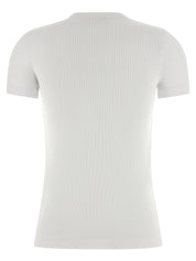 Diesel T-ribber-od T-shirt — White Ribbed Topwear