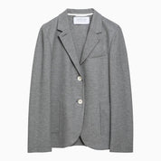 Harris Wharf London Light grey single-breasted cotton jacket