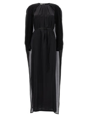 Di.la3 Pari' Cape Dress — Silk Black Dress
