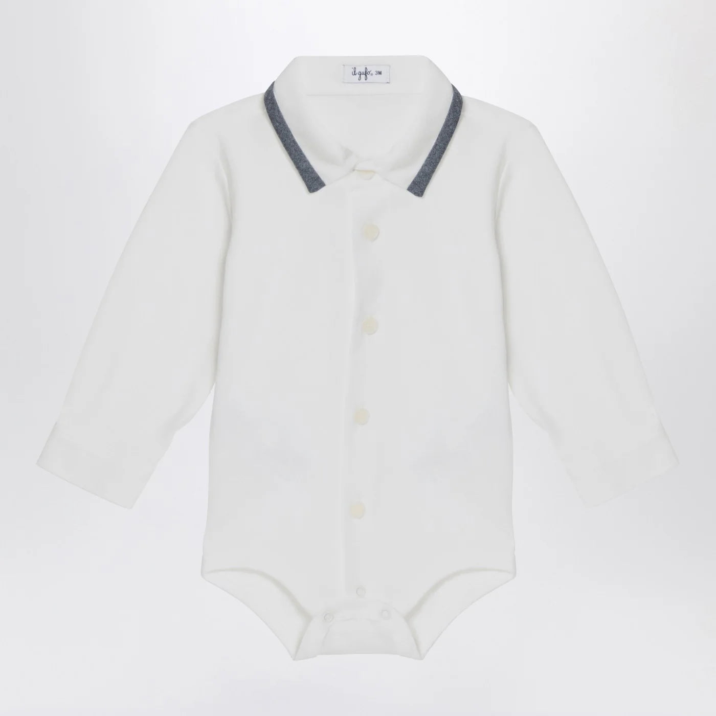 Il Gufo Milk‑White Cotton Shirt Bodysuit – Shirt | Aumifour