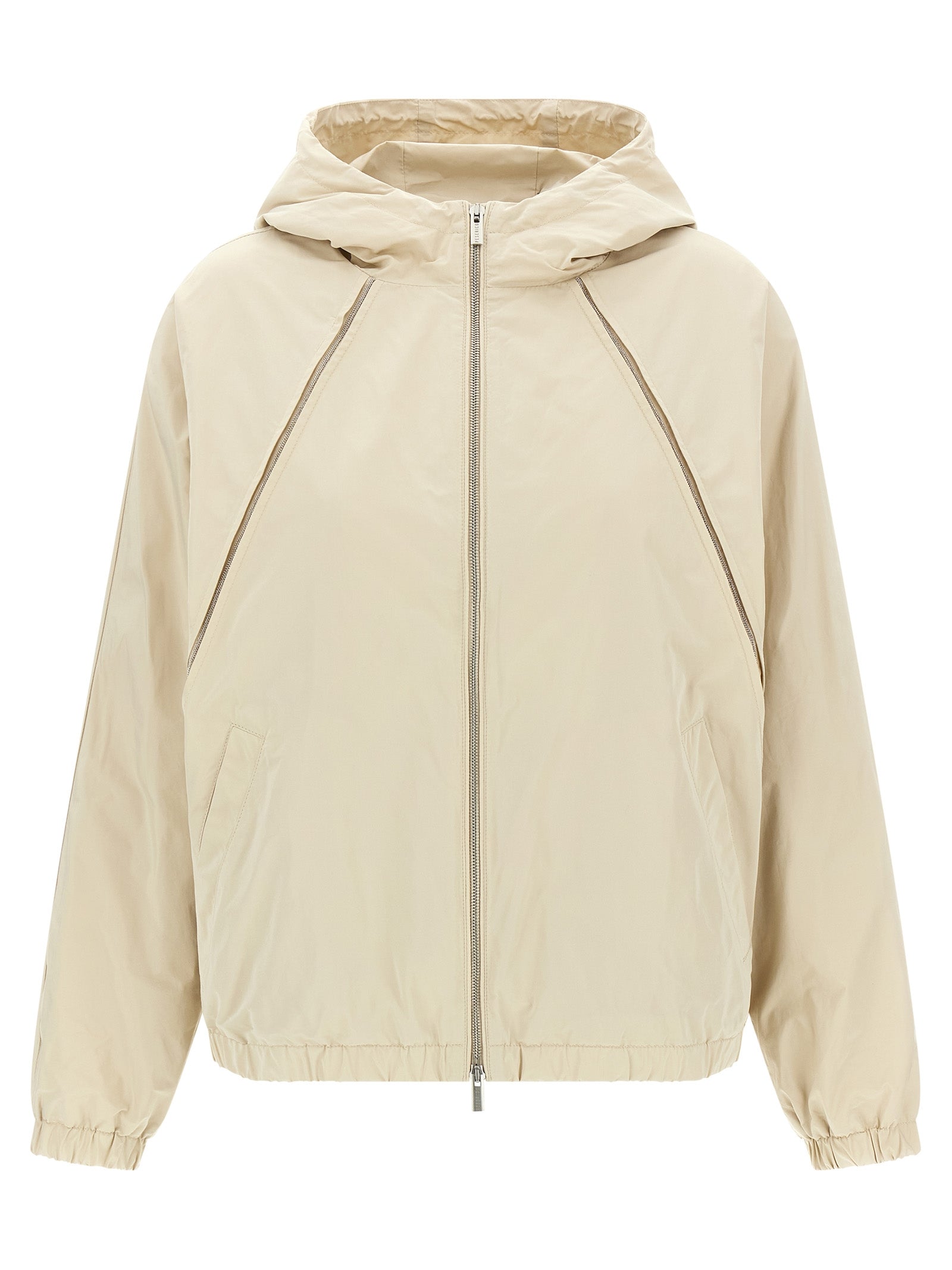 Peserico Punto Luce Windbreaker Jacket — Beige Oversized