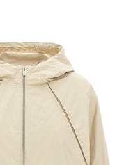 Peserico Punto Luce Windbreaker Jacket — Beige Oversized