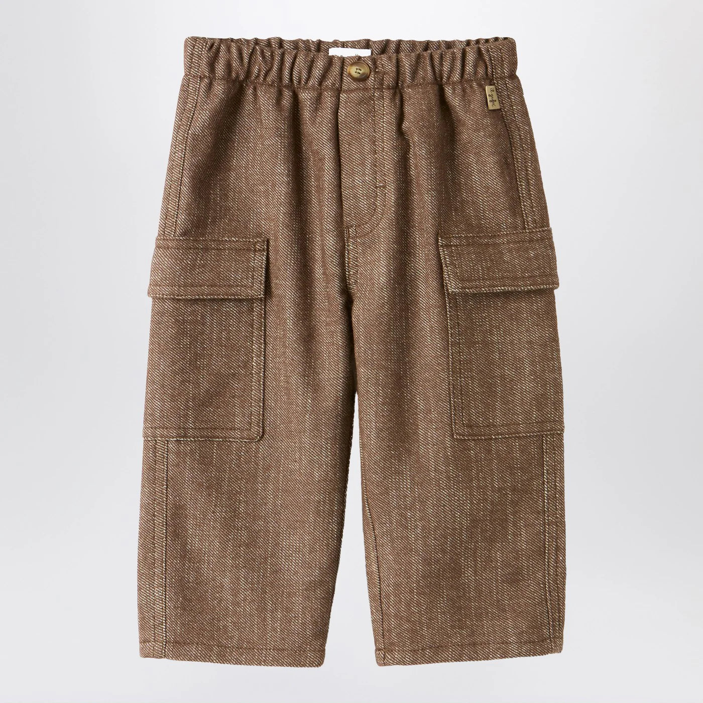 Il Gufo Brown Cargo Trousers for Men — Luxurious Cotton Blend