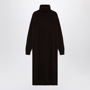 Brown cashmere blend turtleneck dress — Roberto Collina