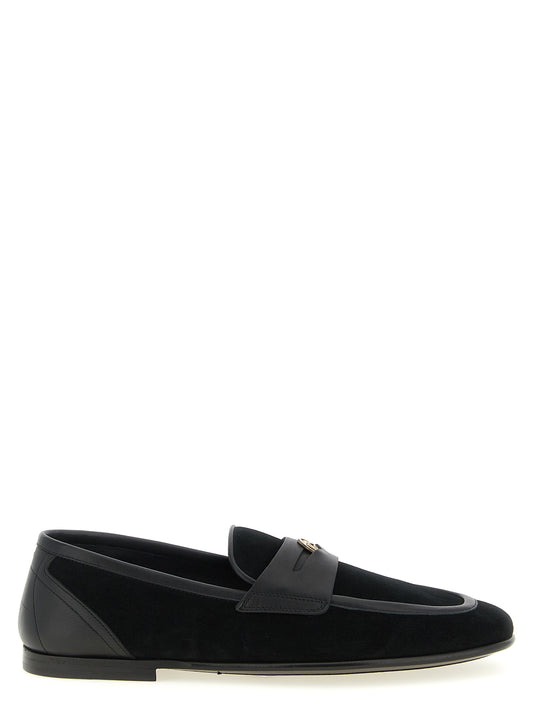 Dolce & Gabbana Ariosto Slipper Moccasins — Black, EU Men