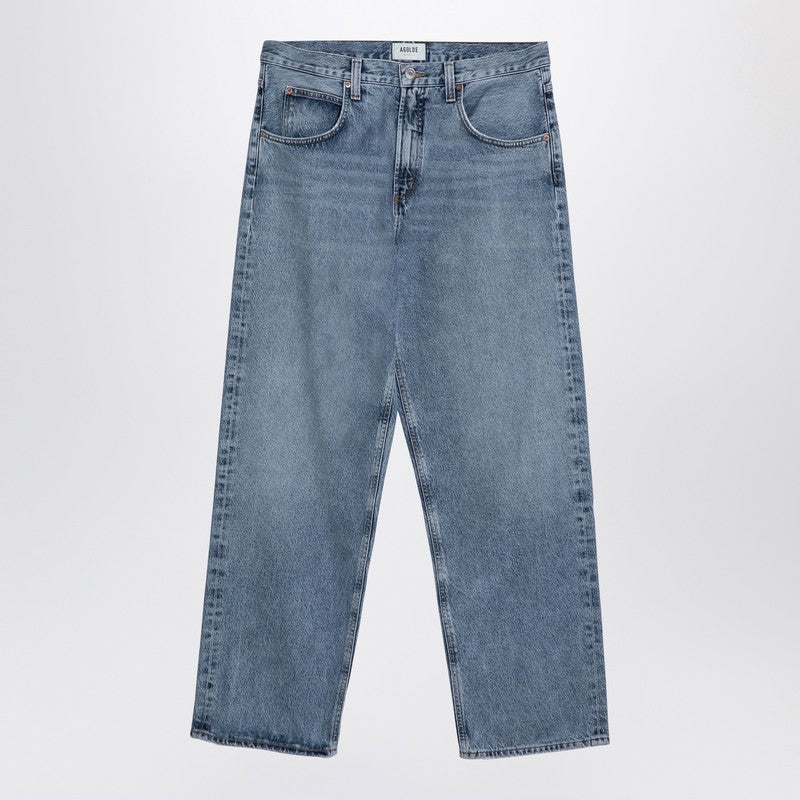 Agolde Light blue baggy jeans in organic denim