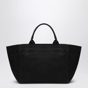 Sac fourre-tout en toile noire Ganni XXL