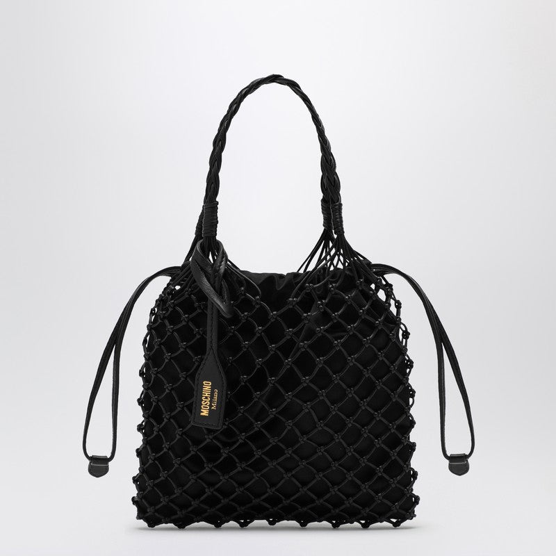 Moschino Basket Net black nappa bag