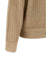 Peserico Waffle Lamé Cardigan
