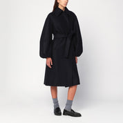 Harris Wharf London Black wool belted coat