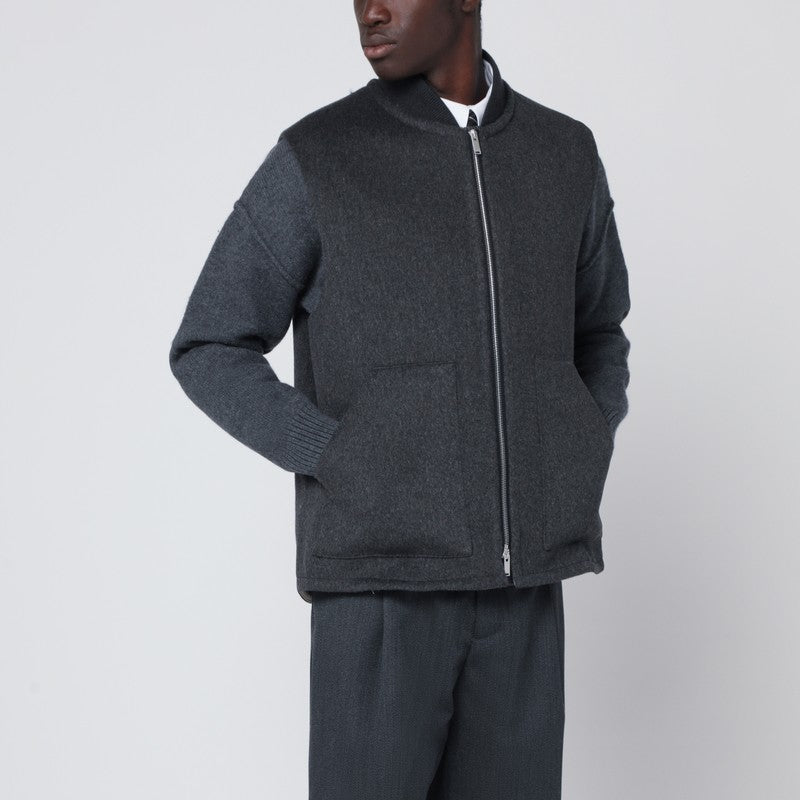 Lardini Grey wool zip gilet — refined warmth, modern cut