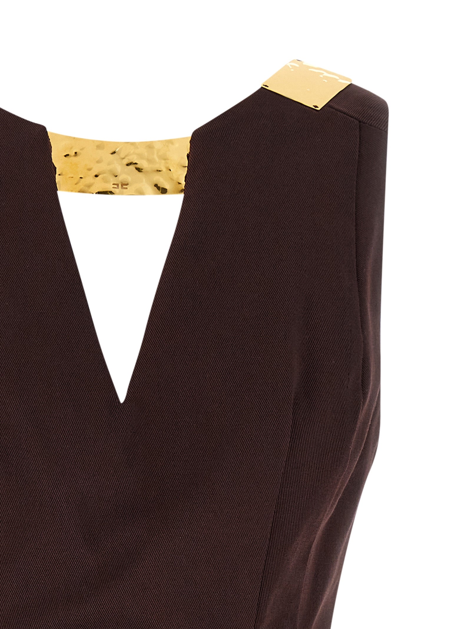 Elisabetta Franchi Metal Plaque Dress