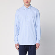 XACUS Light blue slim-fit twill Active shirt