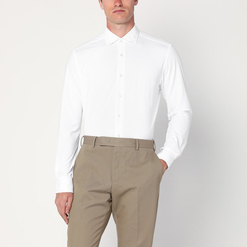 XACUS White Active twill shirt