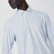 XACUS White striped Tailor Fit shirt