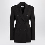 Sportmax Double-breasted brown wool jacket