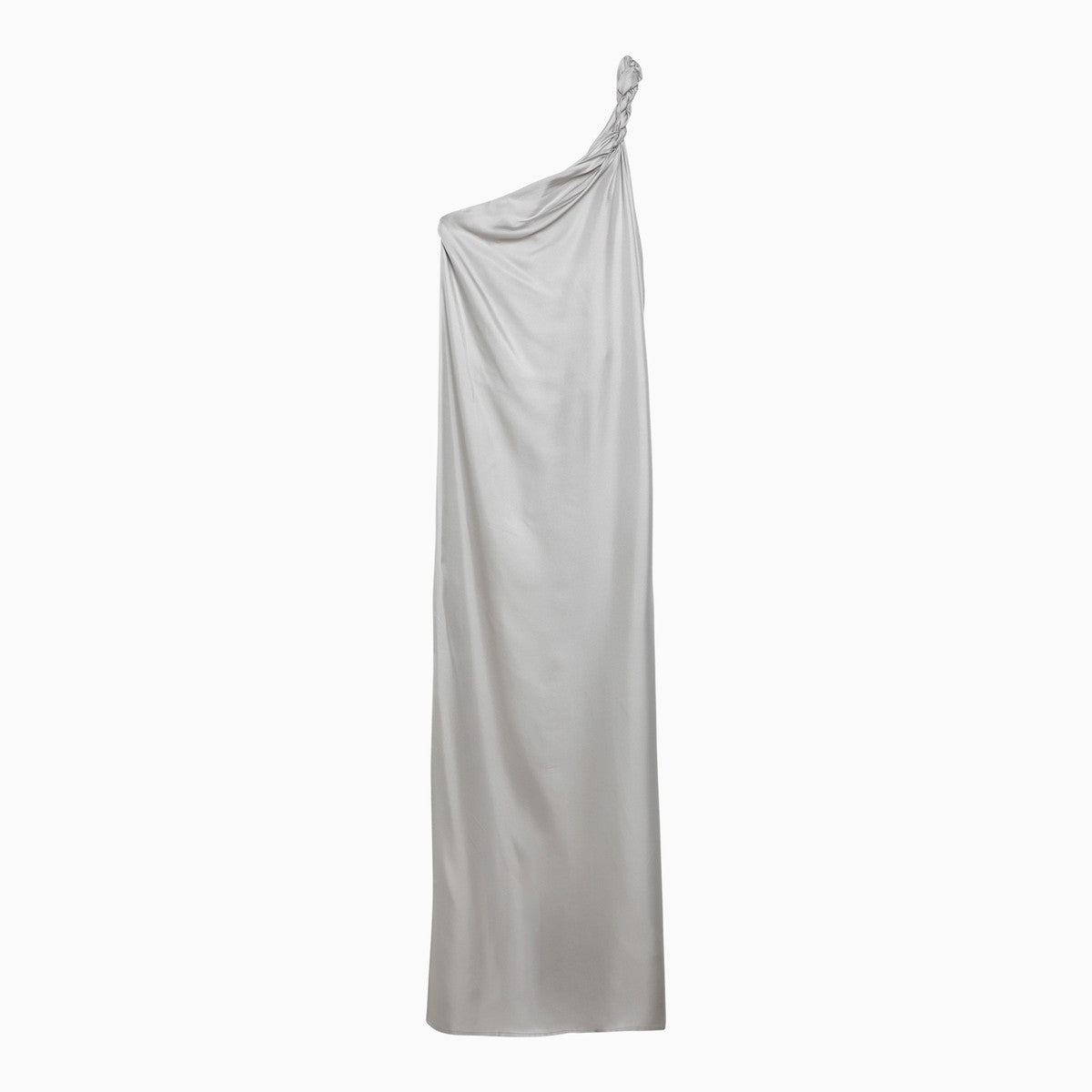 LouLou De Saison Adela silver grey silk long dress