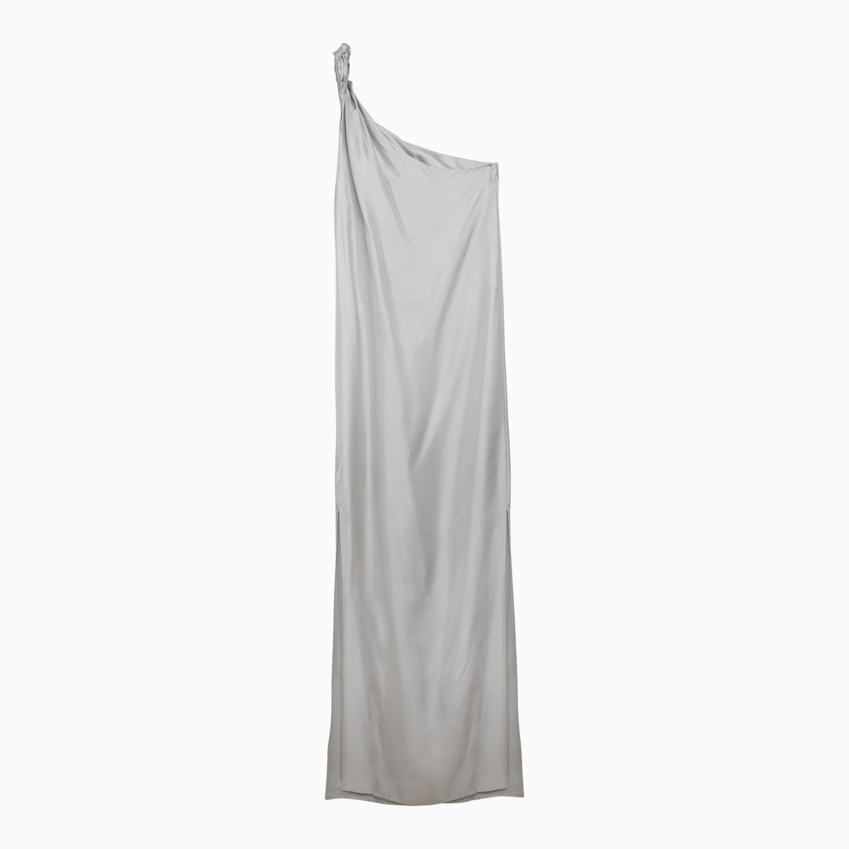 LouLou De Saison Adela silver grey silk long dress