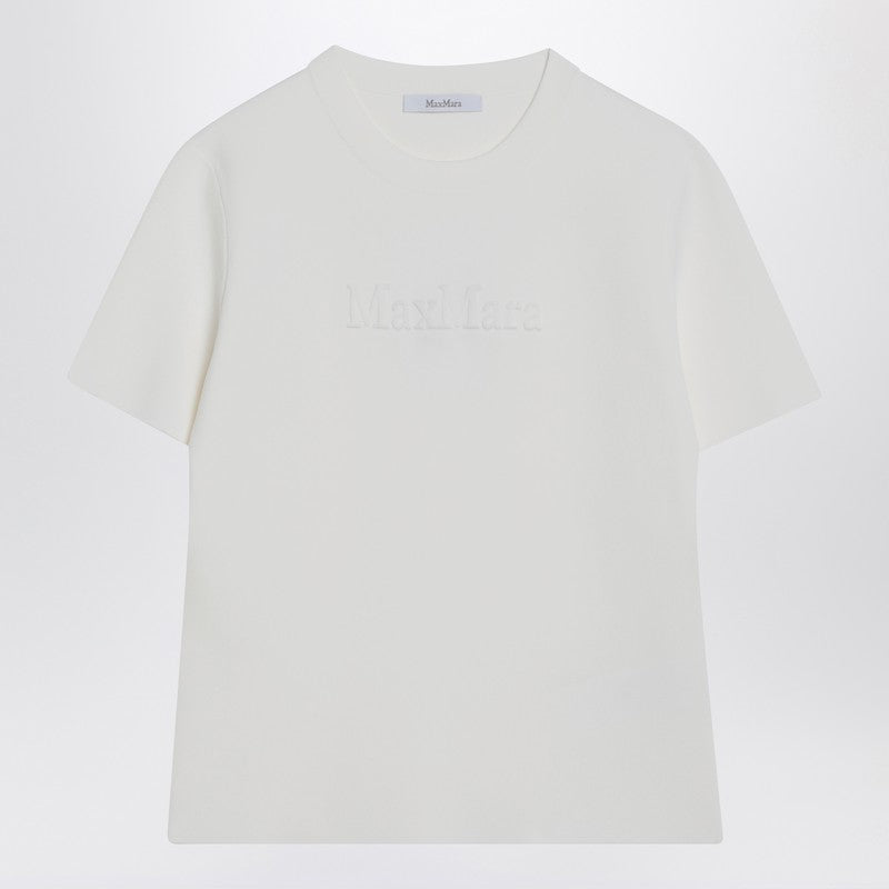 Max Mara White T-shirt in viscose crêpe