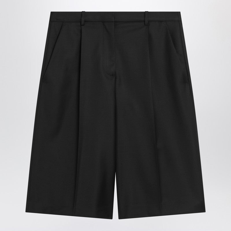 LouLou De Saison Bermuda in black virgin wool