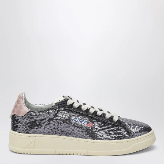 Autry Sneakers Dallas Sparkling — Grey Sequin Trainers