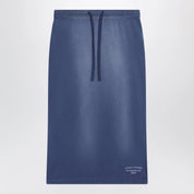 Acne Studios Navy blue cotton skirt with a splatter effect
