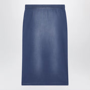 Acne Studios Navy blue cotton skirt with a splatter effect