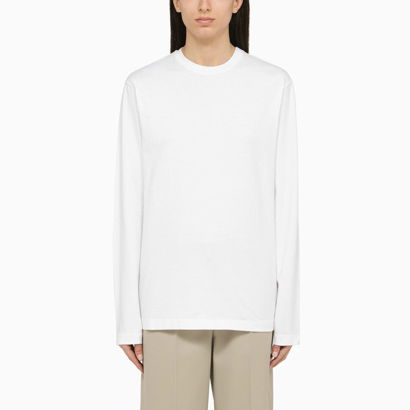 Sportmax White Cotton Long‑Sleeved T‑Shirt