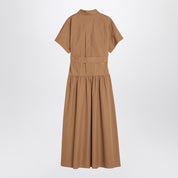 Caramel cotton poplin shirt dress — Max Mara