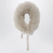 Max Mara The Cube Ivory shearling collar