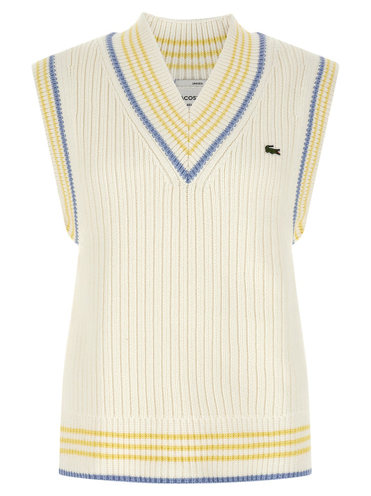 Lacoste Thick Knit Vest for Men — Organic Cotton