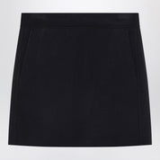 S Max Mara mini skirt in virgin wool midnight blue