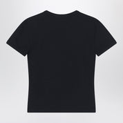 Acne Studios Black T-shirt with logo embroidery