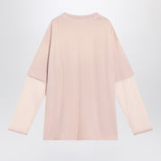 Acne Studios Pink violet layered T-shirt with print