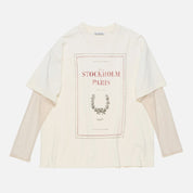 Acne Studios White layered t-shirt with print