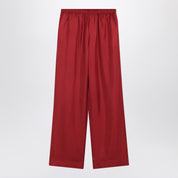 Red Silk Trousers — LouLou De Saison Wide Fit