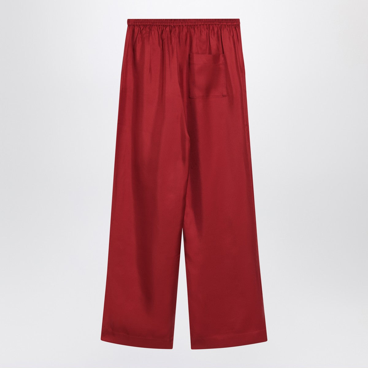 Red Silk Trousers — LouLou De Saison Wide Fit