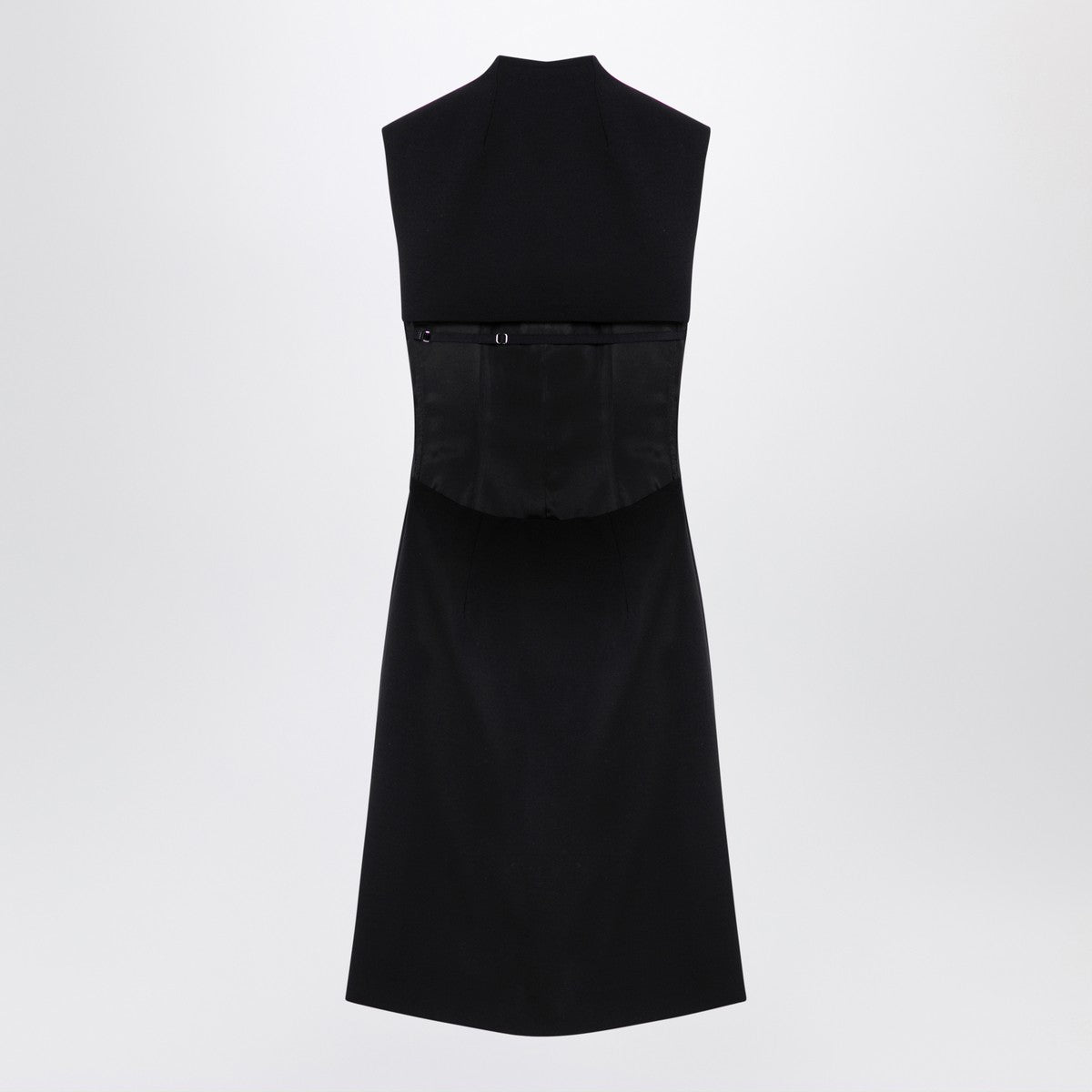 Sportmax Black wool blend sleeveless dress