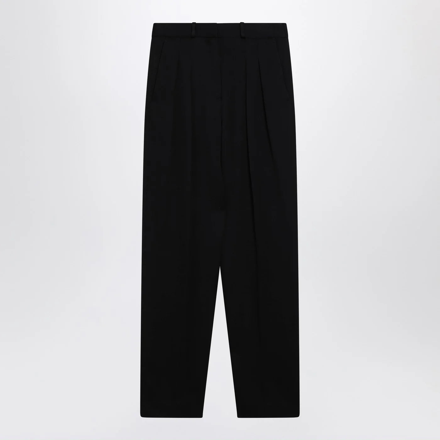 LouLou De Saison Black Wool-Blend Trousers — Tailored Fit