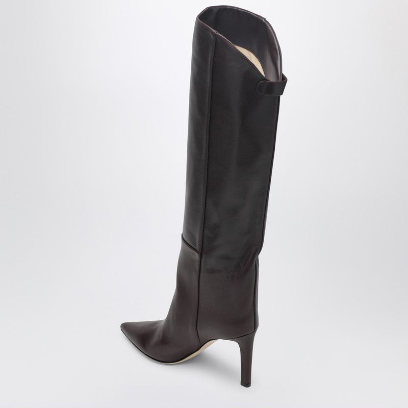 Jimmy Choo Alizze Knee Boot 85 — Merlot Stiletto Boots