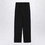 Black Bouclé Straight Trousers — LouLou De Saison