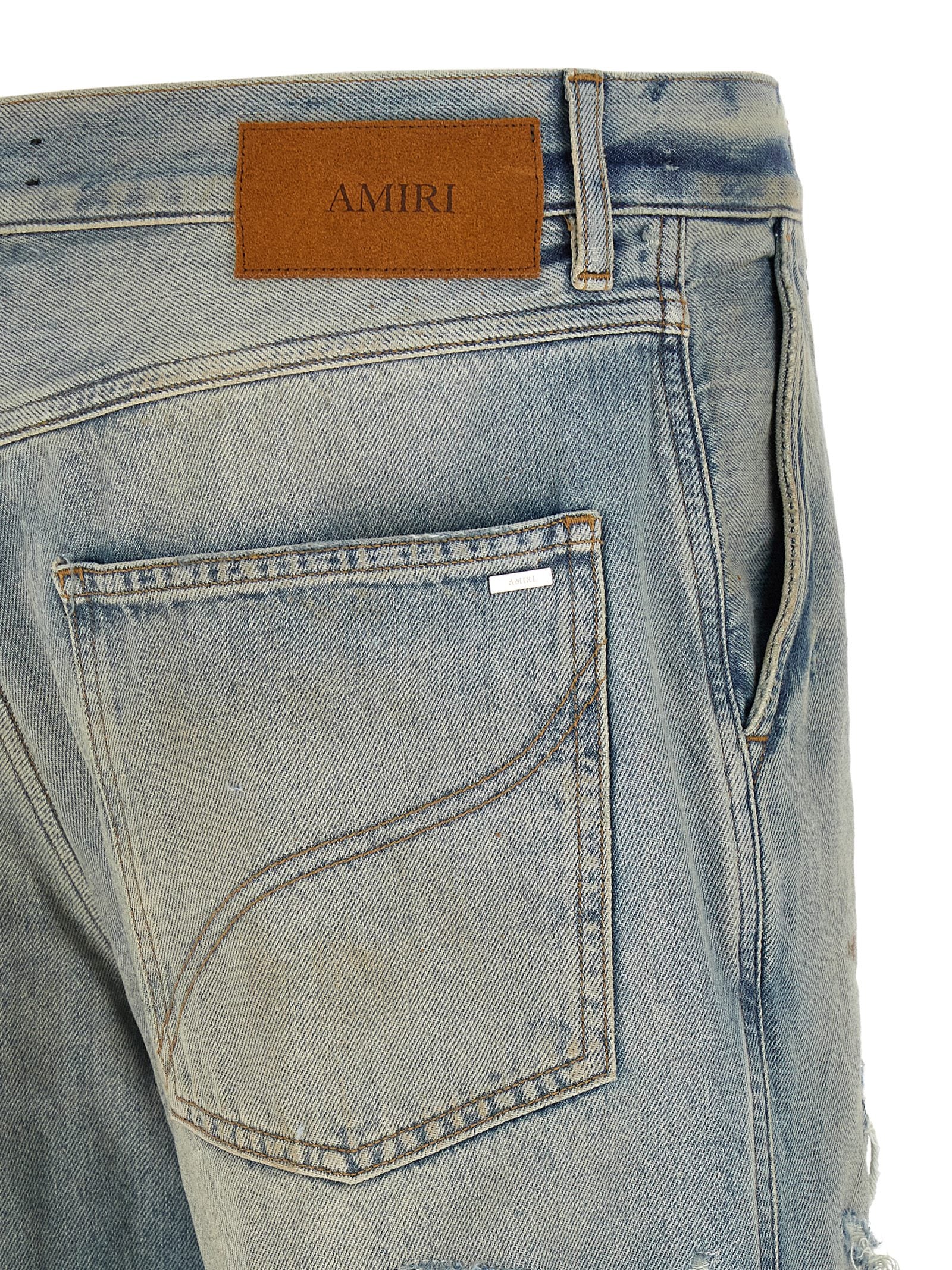 Amiri Checkered Repair Bootcut Jeans — Men’s Designer Jeans