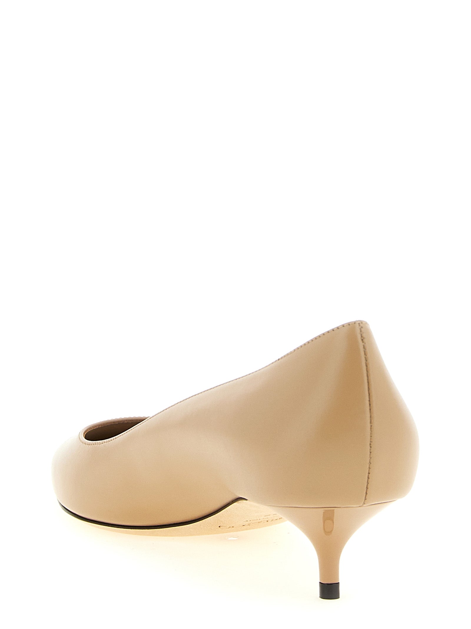Jimmy Choo Amelia Pumps — Beige Leather Heels 3.5 cm