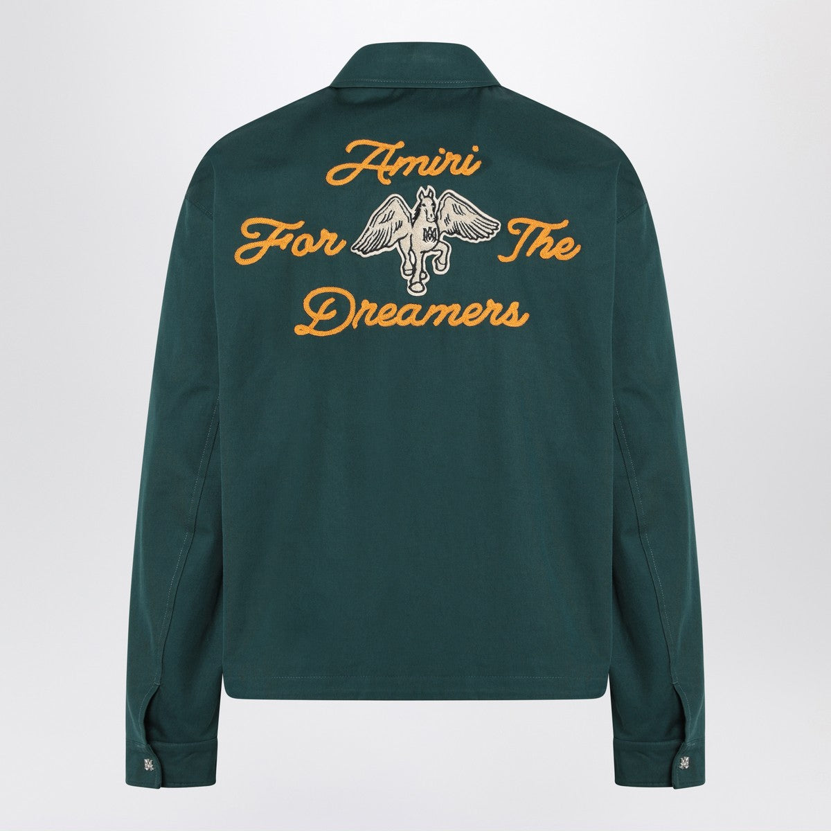 Amiri Green zipped jacket with logo