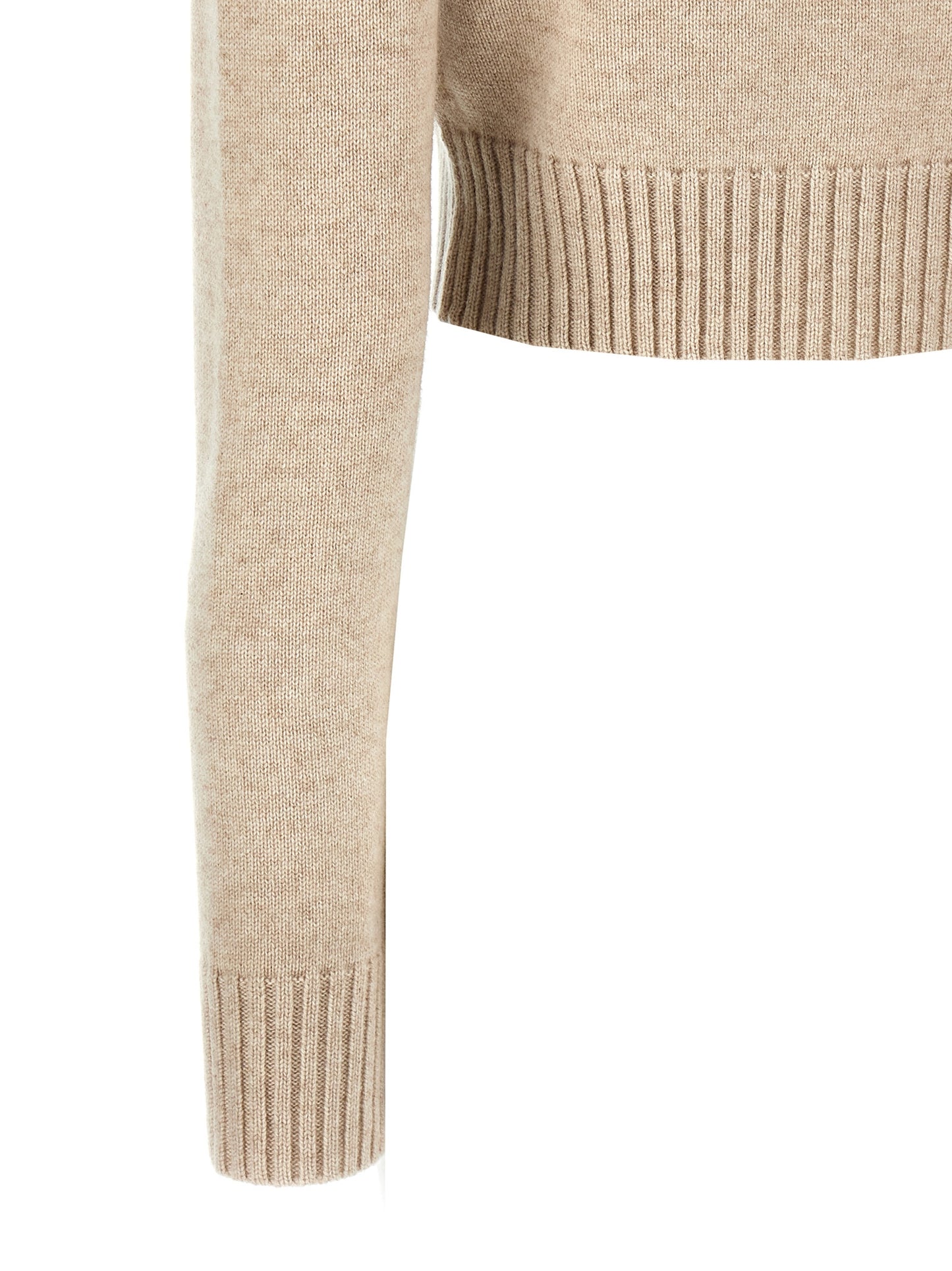 Max Mara Angri Knitwear Sweater — Beige Cropped