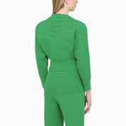 ENSAYO DE ARTE Cárdigan de punto verde