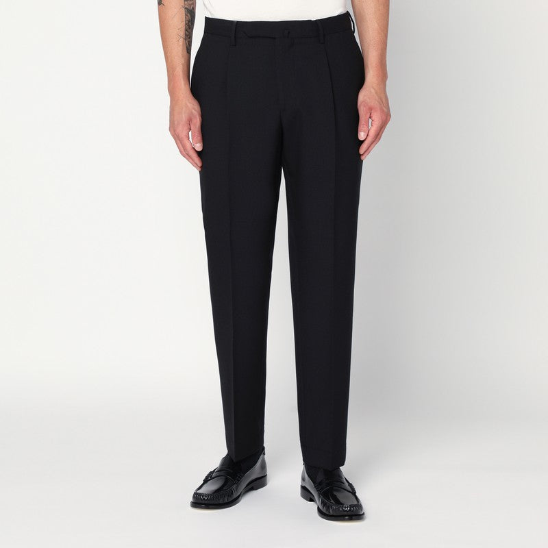 Pantalon Santaniello Regular en laine noire