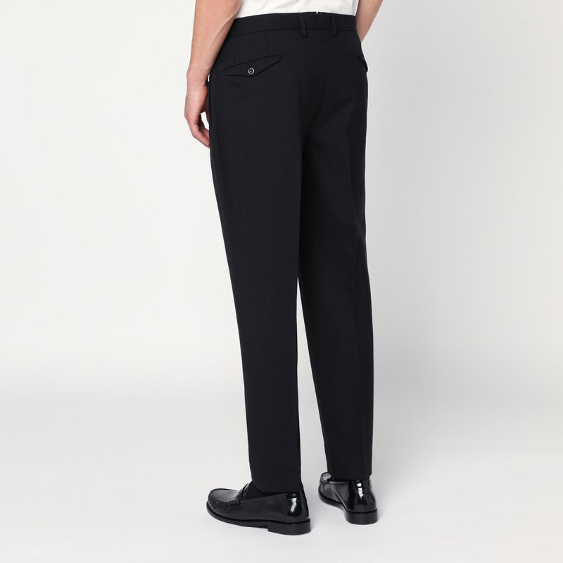 Pantalon Santaniello Regular en laine noire