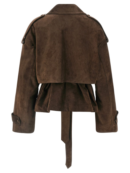 Armarium Flaminia Trench Coat — Women's Suede Jacket